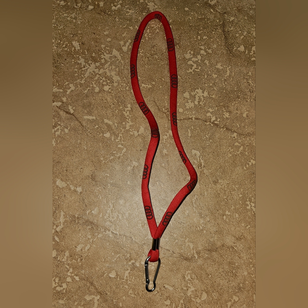 New Red Audi lanyard with clip
